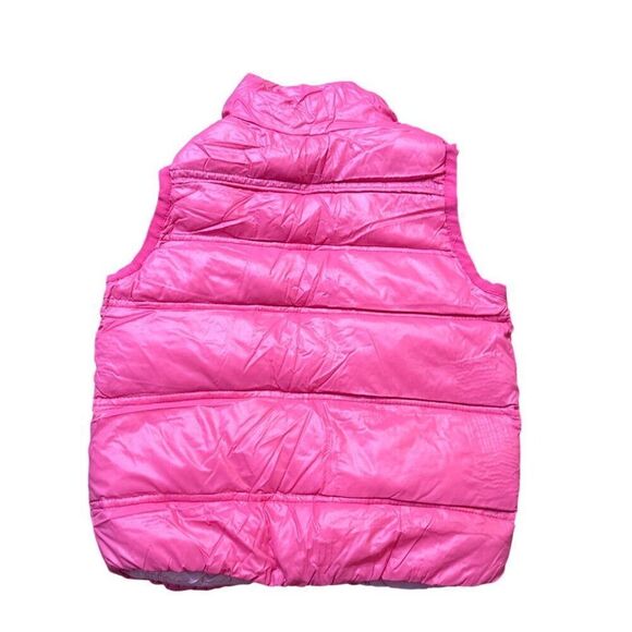 Reversible Pinkeneid Girls Puffer Vest With Packable Bag 3T Lightweight Quilted - Picture 2 of 7